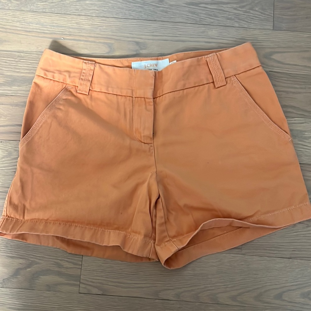 J Crew Orange Chino Shorts Size 4